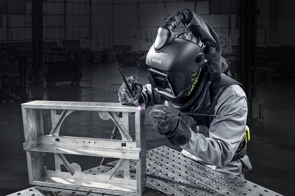 4540.050  Optrel Liteflip Autopilot Welding Helmet and E3000X 18 Hours PAPR System, Ready to Weld Package